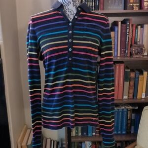 Colourful Striped Polo L